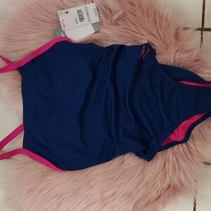 BRAND NEW SPEEDO + ENDURANCE WOMEN'S SOLID ONE PIECE SWIMSUIT-32